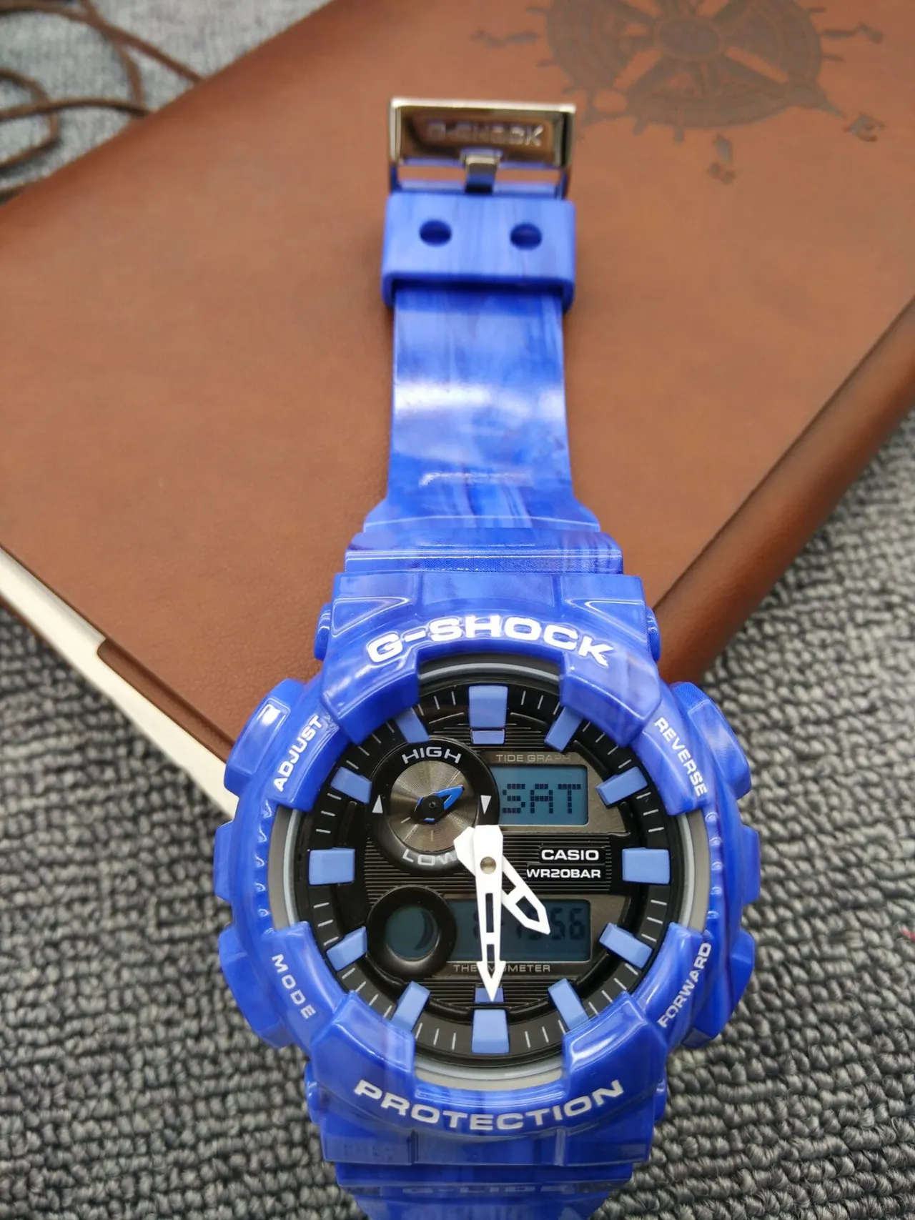 Casio G-Shock GA-100 Serie Reloj Deportivo Azul Translúcido 13