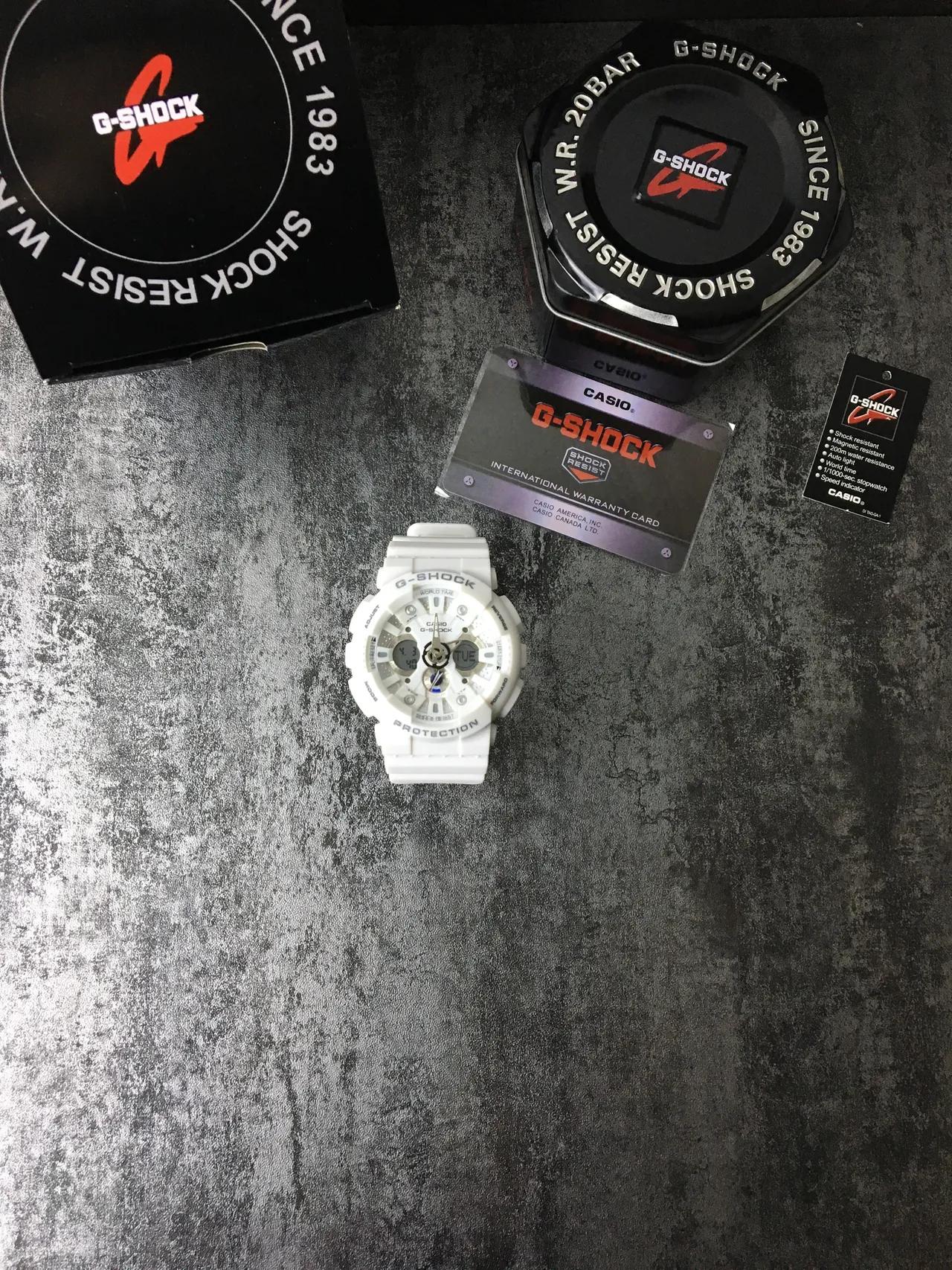 Casio G-Shock GA-100 أبيض متين تناظرية رقمية ساعة رياضية 2