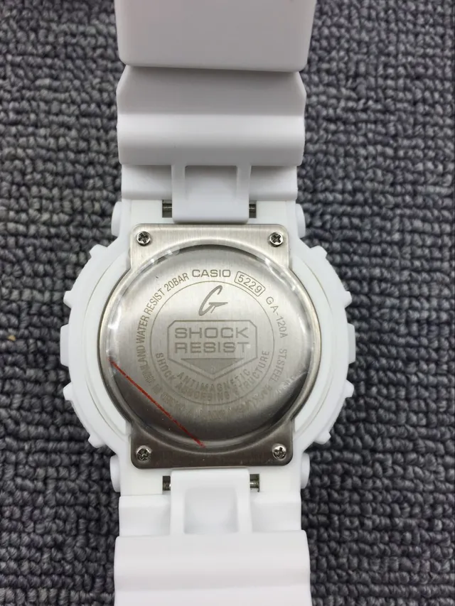 Casio G-Shock GA-100 أبيض متين تناظرية رقمية ساعة رياضية 9