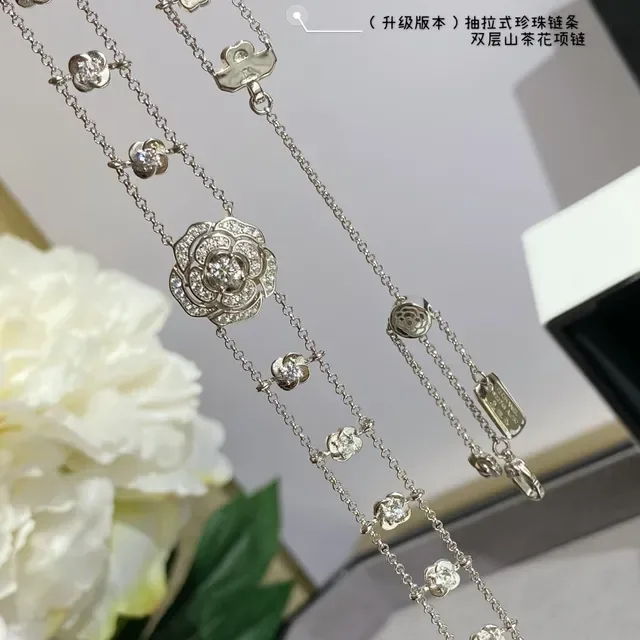 香奈儿山茶花双层链水晶项链 3