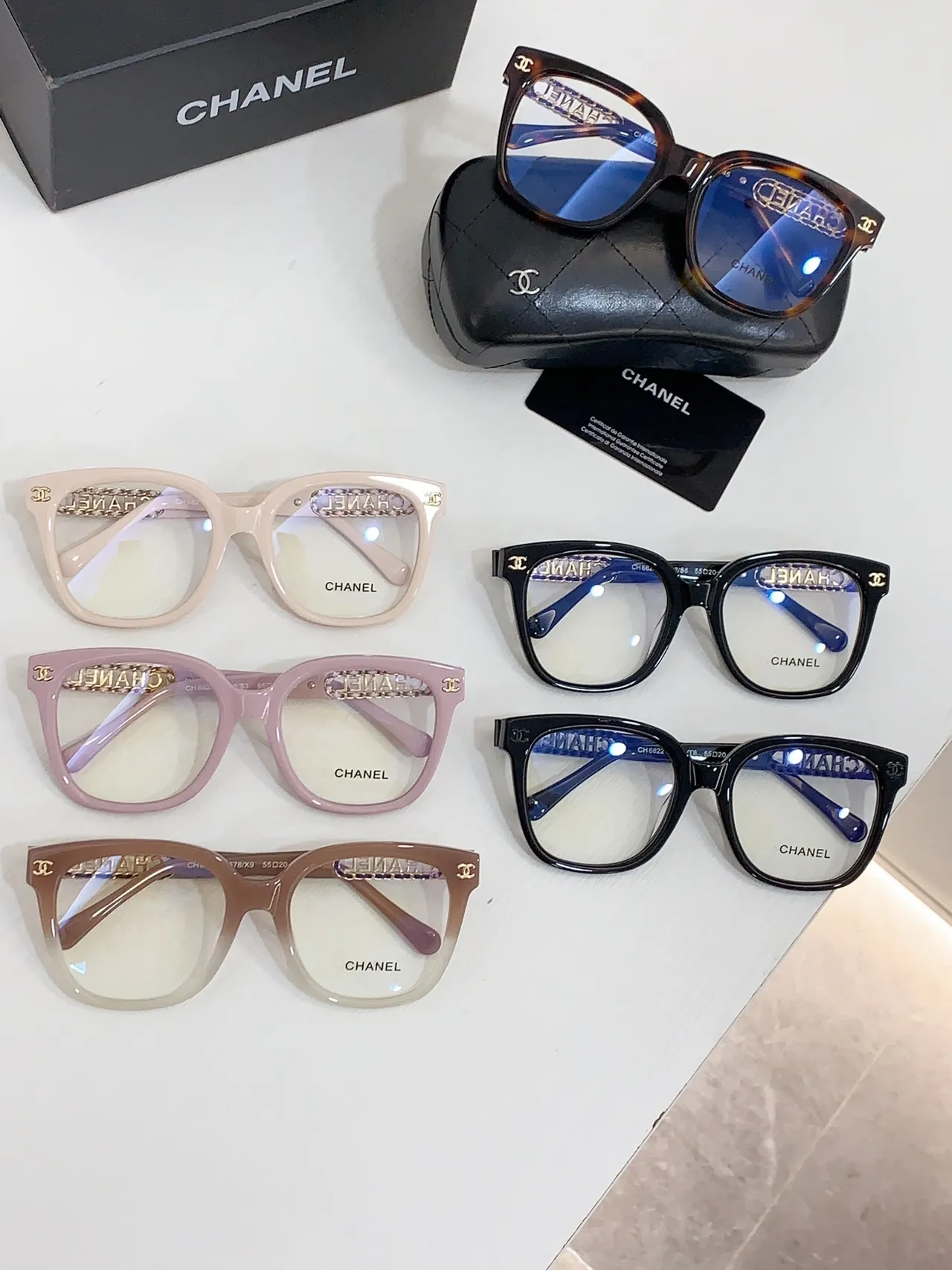 Chanel Cadena Enlazada Acetato Gafas ópticas 3
