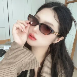 Chanel Oval Tortoiseshell Brown Gradient Sunglasses