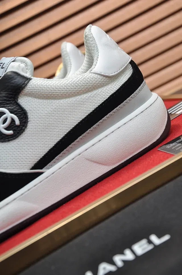 Chanel Panelled Logo Low-Top Lifestyle Sneakers 2