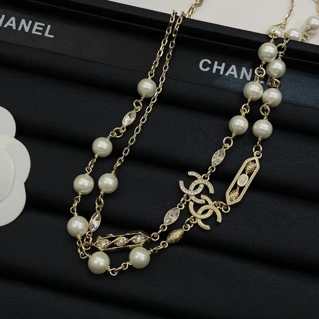 Chanel Pearl and Crystal CC Motif Necklace 2