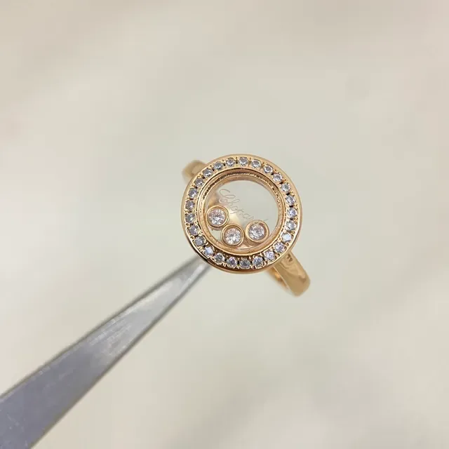 Chopard Happy Diamonds Rotating Disc Pavé Diamond Ring 6