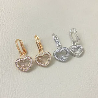 Chopard Happy Hearts Heart-Shaped Pavé Earrings
