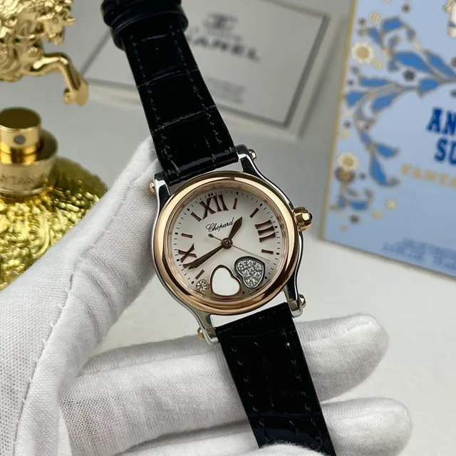 Chopard Happy Hearts 白色表盘 玫瑰金 双色调 机械表 5