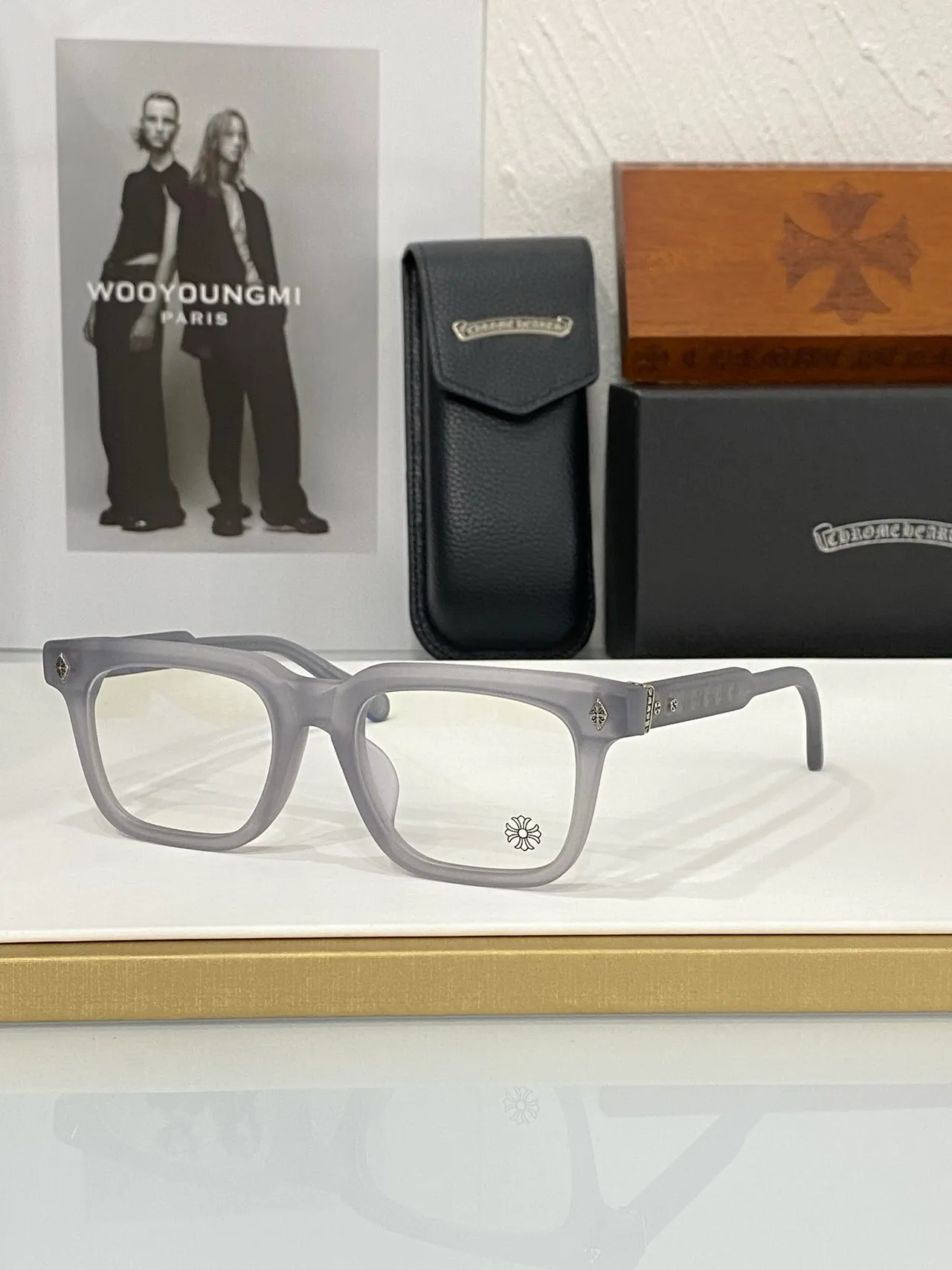 Chrome Hearts Lunettes Optiques Rectangulaires Acétate Ambidextres 2