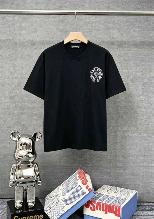 Chrome Hearts সার্কেল ক্রেস্ট গ্রাফিক কালো টি-শার্ট 2