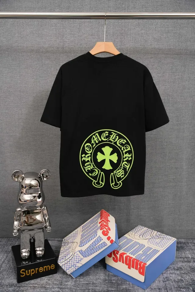 Chrome Hearts এমব্রয়ডার্ড লোগো কালো ওভারসাইজড টি-শার্ট 2