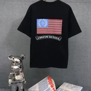 Chrome Hearts Flag Print Black T-Shirt