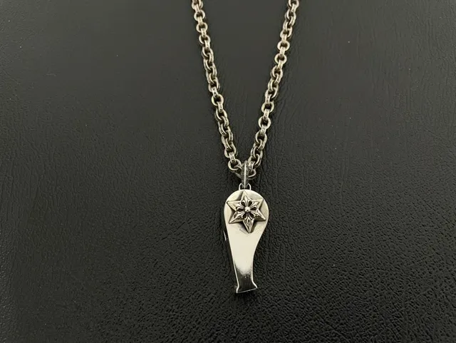 Chrome Hearts تعليقة غوتيكية قلادة معدنية فضية 5