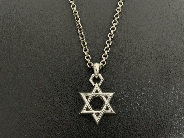 Chrome Hearts تعليقة غوتيكية قلادة معدنية فضية 7