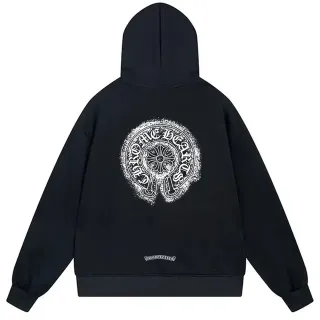 Chrome Hearts Graphic Back Black Hoodie