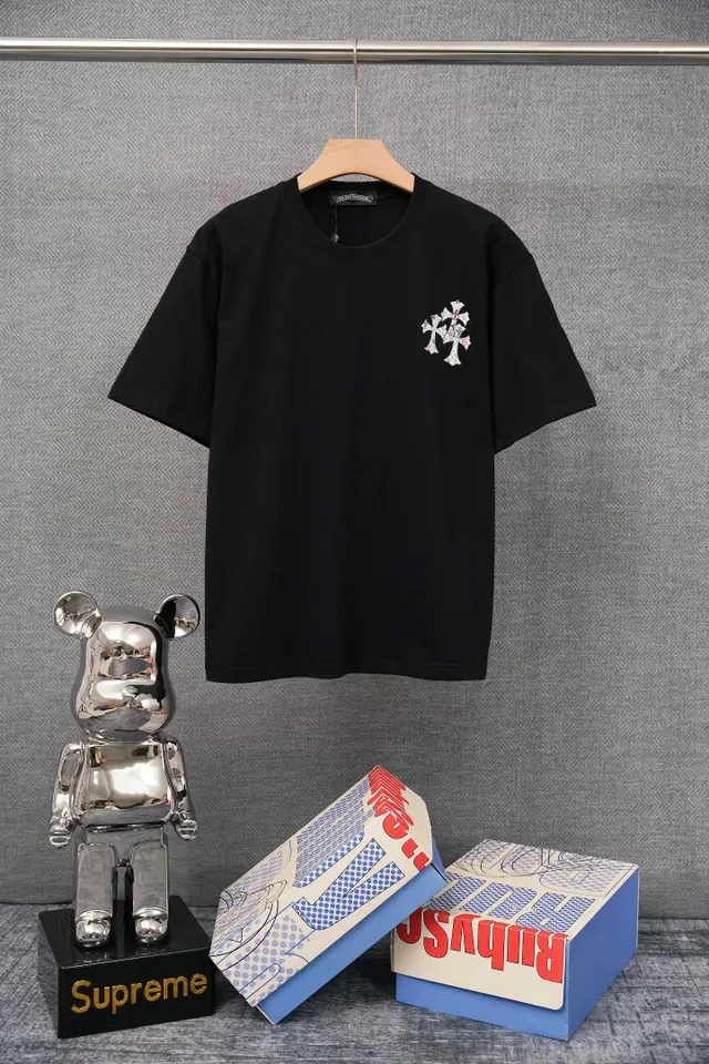 Chrome Hearts গ্রাফিক ক্রস মোটিফ কালো টি-শার্ট 2