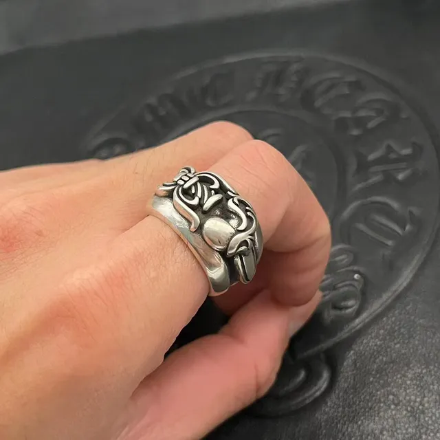 Chrome Hearts ভলিউট চওড়া ব্যান্ড আংটি 2