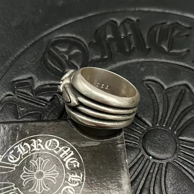 Chrome Hearts ভলিউট চওড়া ব্যান্ড আংটি 5