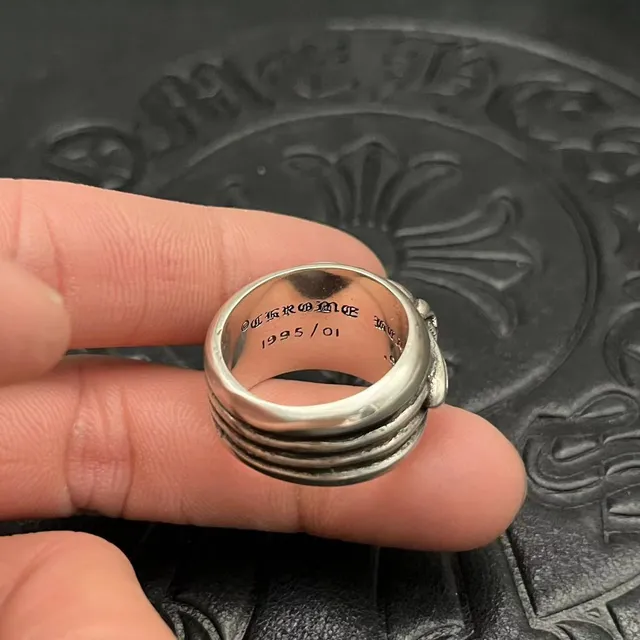 Chrome Hearts ভলিউট চওড়া ব্যান্ড আংটি 7