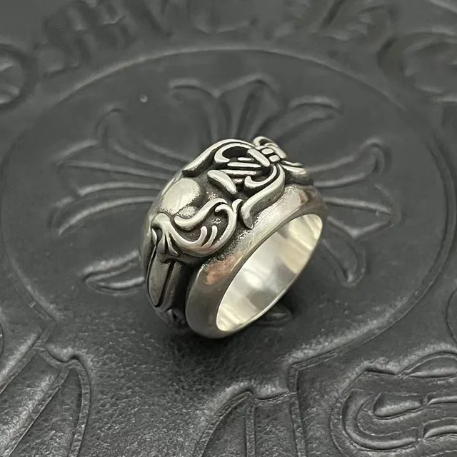 Chrome Hearts ভলিউট চওড়া ব্যান্ড আংটি 8