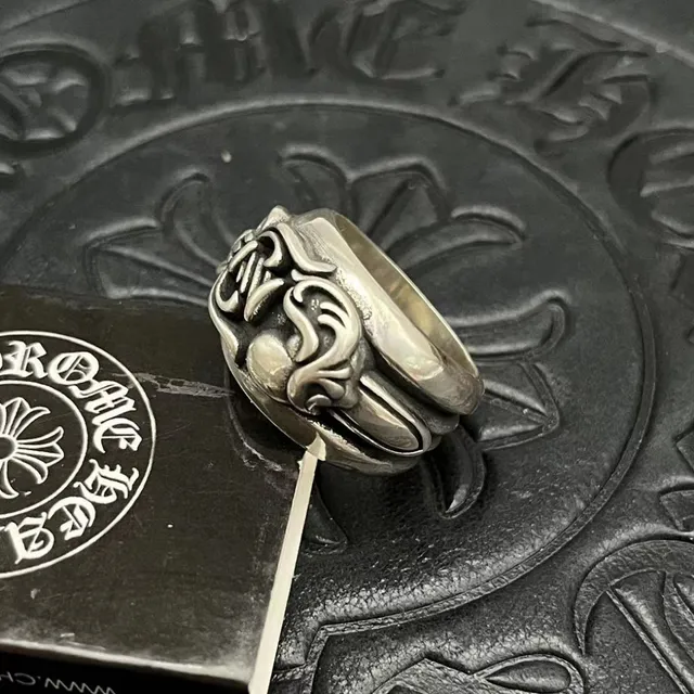 Chrome Hearts ভলিউট চওড়া ব্যান্ড আংটি 9