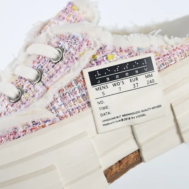 Converse Tênis Lifestyle Multicolor Beige com Parte Superior de Tweed e Detalhe de Borda Desfiada 6
