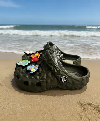 Crocs Echo Clog Olive Green Faceted Foam Clog 7