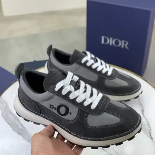 Dior B23 Chaussures Lifestyle en Daim Gris et Maille