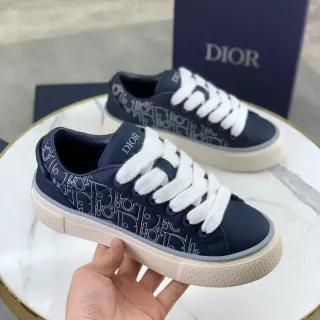 Dior B23 Monogram أزرق بحري وأبيض سنیكرز لايف ستايل