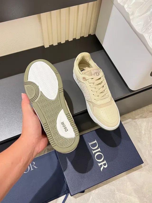 Dior B23 Sneakers Lifestyle de Couro Off-White 3