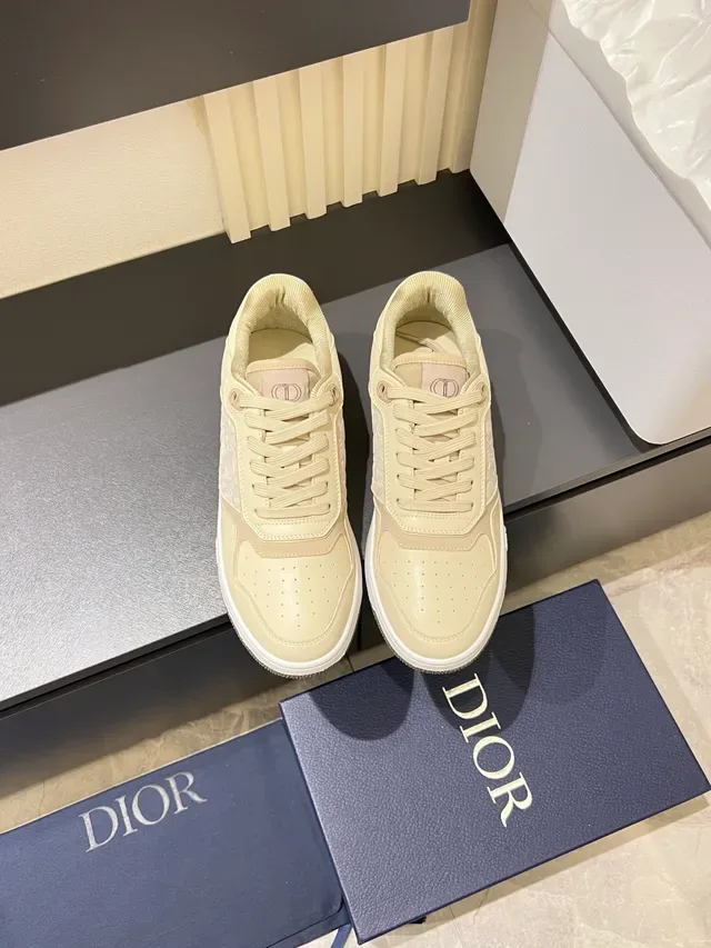 Dior B23 Sneakers Lifestyle de Couro Off-White 5