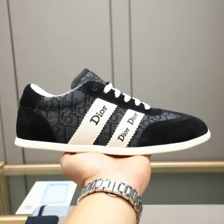 Dior B23-Style Low-Top Suede and Jacquard Lifestyle Sneakers