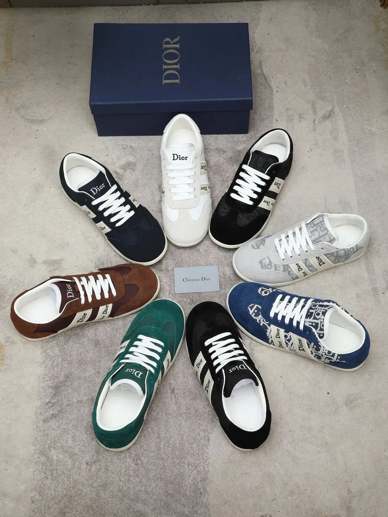 Dior B23-Style Low-Top Suede and Jacquard Lifestyle Sneakers 2