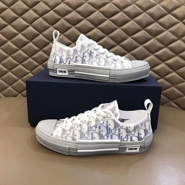 Dior B23 Transparent Monogram Gray Lifestyle Sneakers 9