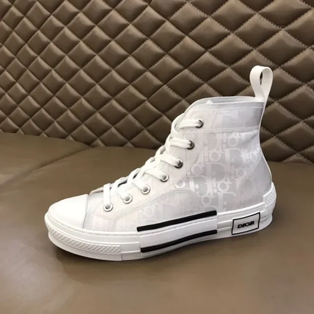 Dior B23 Chaussures Lifestyle Blanches à Monogramme Hautes 4