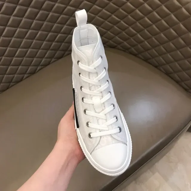 Dior B23 Chaussures Lifestyle Blanches à Monogramme Hautes 9