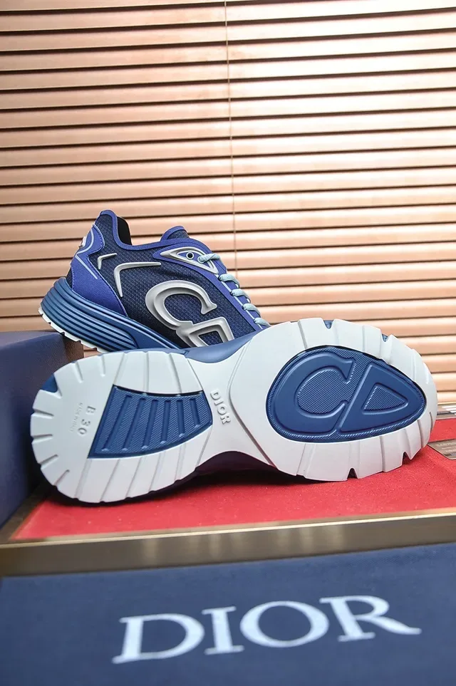 Dior B27 Blue and Silver Monogram Lifestyle Sneakers 7