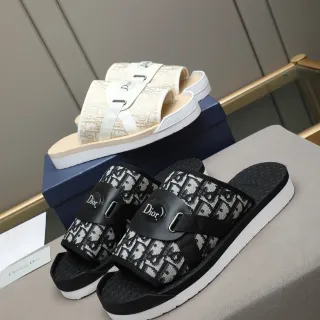 Dior B27 Oblique Jacquard Double-Strap Platform Slippers