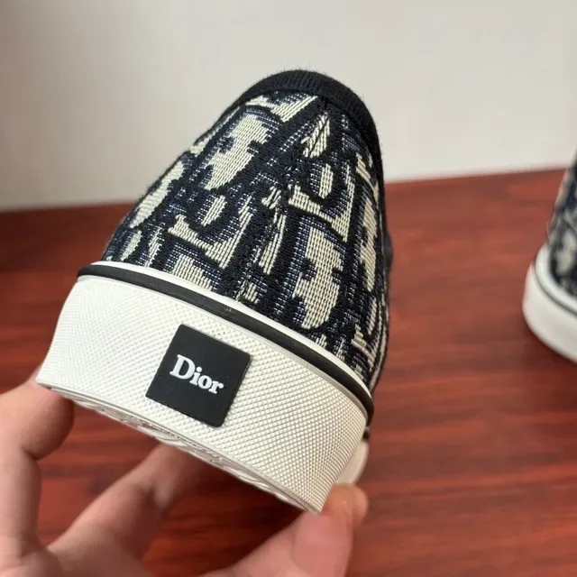 Dior Black White Monogram Canvas Low-Top Lifestyle Sneakers 8