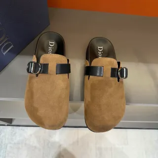 Dior Brown Black Suede Upper Leather Strap Casual Shoes