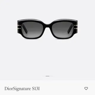 Dior DiorSignature S13I óculos de sol retangulares pretos