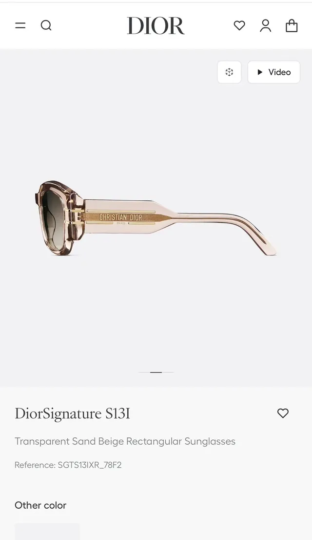 Dior DiorSignature S13I Black Rectangular Sunglasses 4