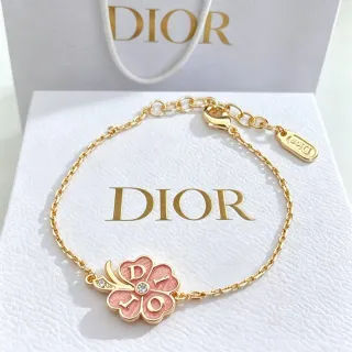 Bracelet Dior Charm Floral Émail Doré