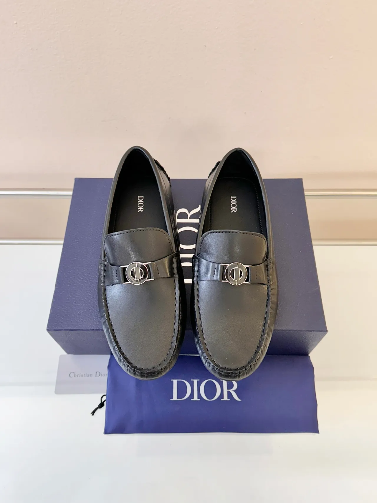 Dior Horsebit Loafer Black Leather Slip-On Loafers 6