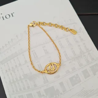 Dior شعار بيضاوي سحر سوار سلسلة لون ذهبي