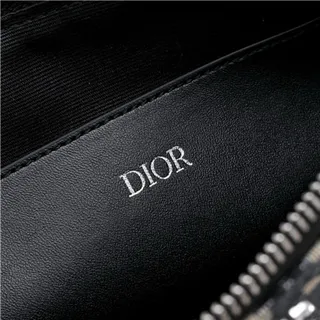 Dior Oblique Black Beige Monogrammed Rectangular Wristlet 3