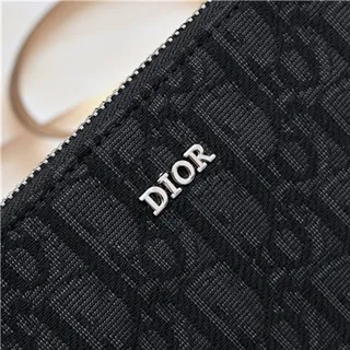 Dior Oblique Black Beige Monogrammed Rectangular Wristlet 15