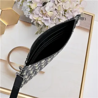 Dior Oblique Black Beige Monogrammed Rectangular Wristlet 20