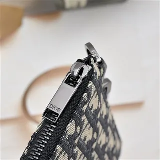 Dior Oblique Black Beige Monogrammed Rectangular Wristlet 23