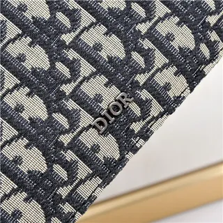 Dior Oblique Black Beige Monogrammed Rectangular Wristlet 24