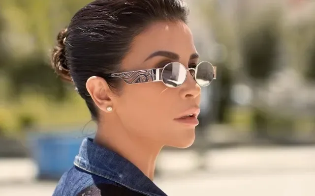 Dior So Real Gafas de sol negro gris lentes ovaladas cutout wave-pattern patillas 2